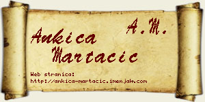 Ankica Martačić vizit kartica
